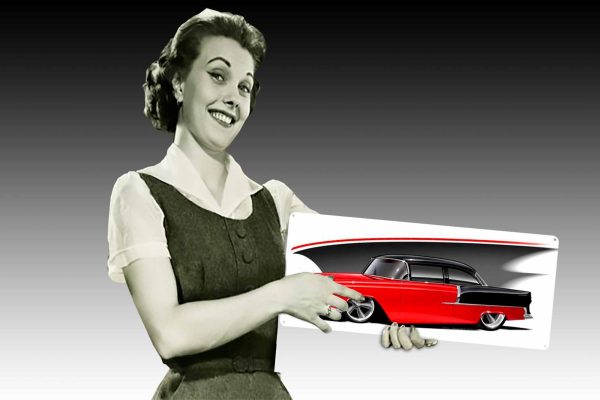 1957 Chevrolet 650mmx250mm Tin Sign freeshipping - garageartaustralia