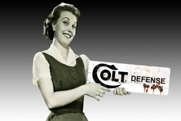 Colt Defence Rusty 750mmx250mm Tin Sign freeshipping - garageartaustralia
