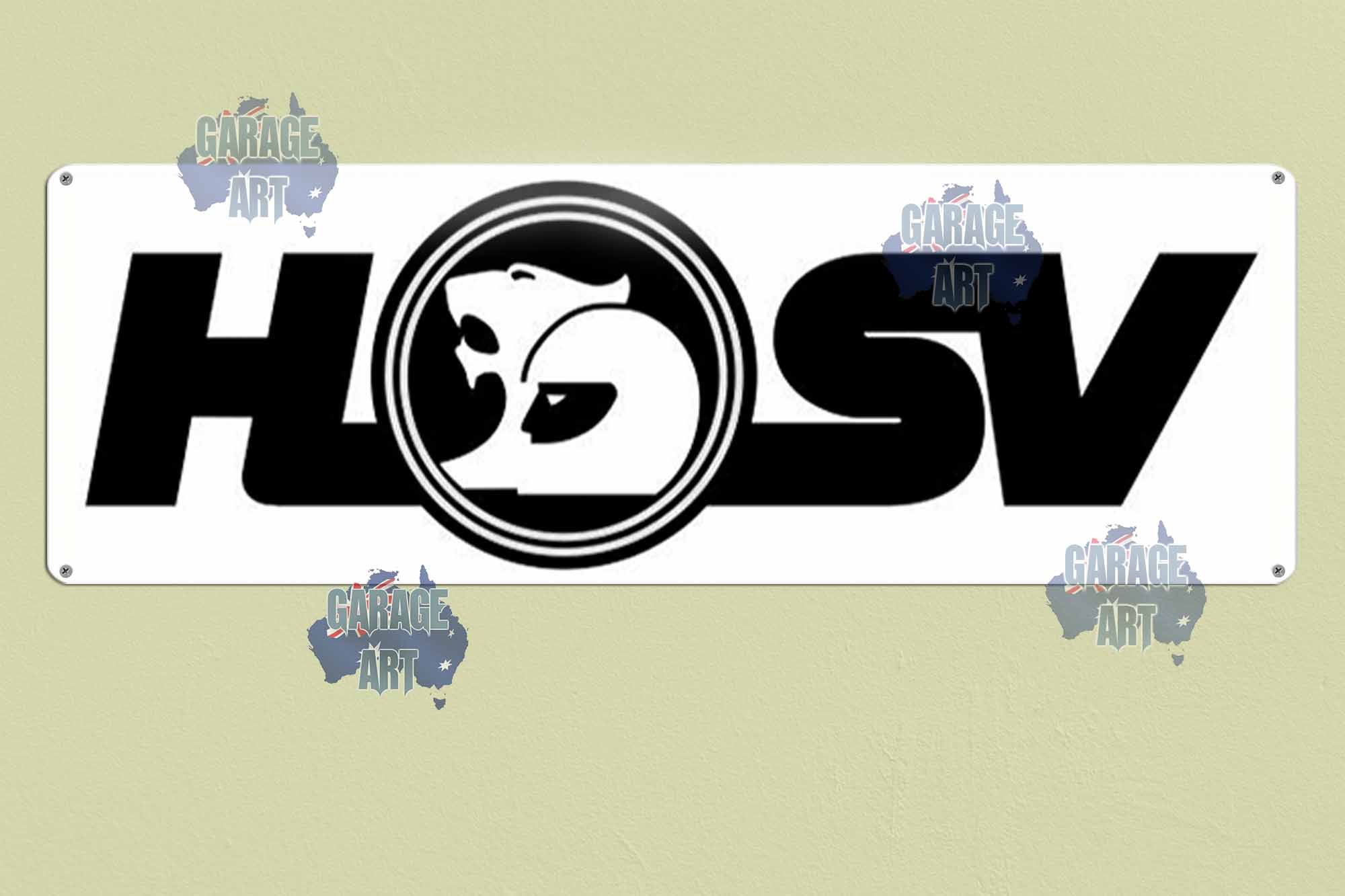 HSV Black Logo 750mmx250mm Tin Sign freeshipping - garageartaustralia