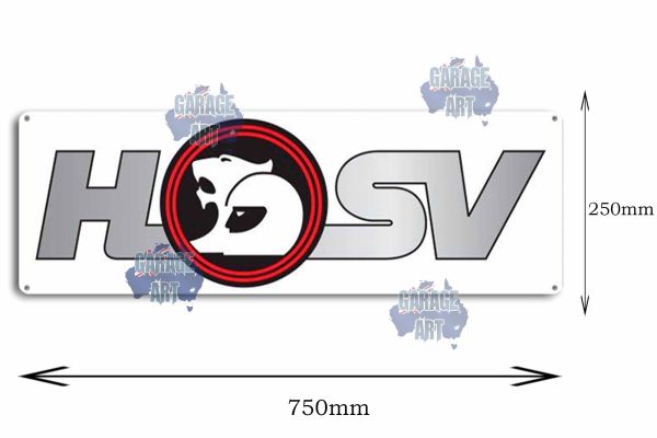 HSV Silver 750mmx250mm Tin Sign freeshipping - garageartaustralia