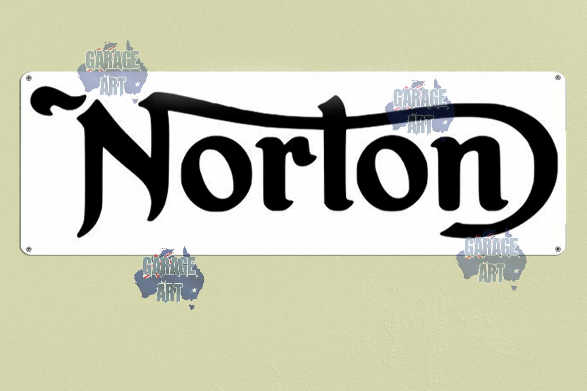 Norton Motorcycle Logo 750mmx250mm Tin Sign freeshipping - garageartaustralia