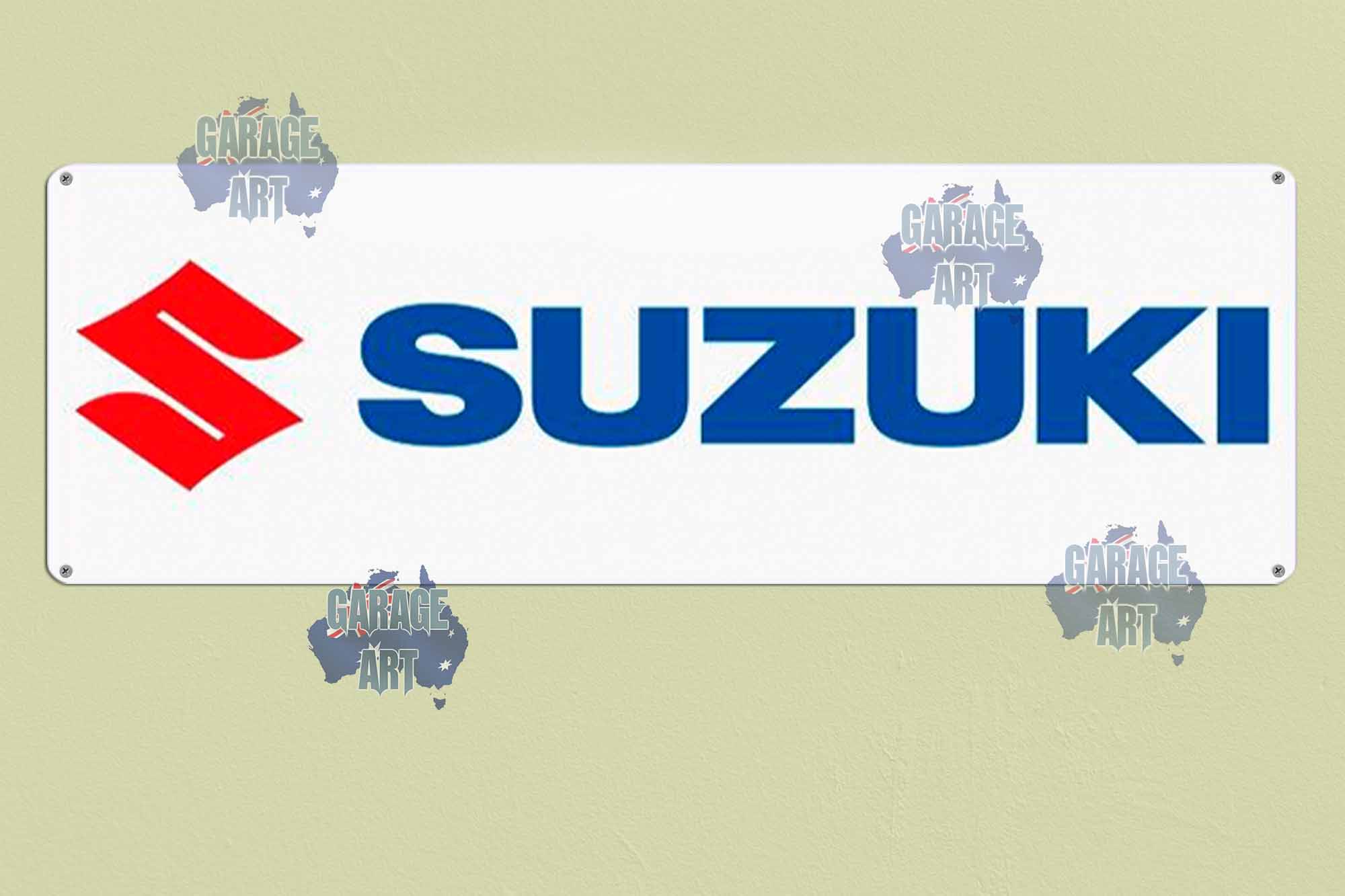 Suzuki 750mmx250mm Tin Sign freeshipping - garageartaustralia