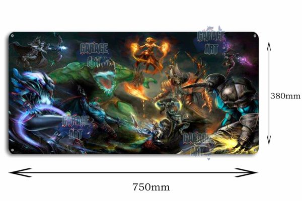 Heroes Fighting 750mmx380mm Tin Sign freeshipping - garageartaustralia