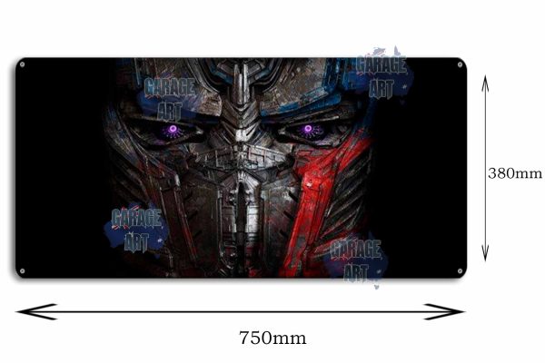 Robotic Face 750mmx380mm Tin Sign freeshipping - garageartaustralia