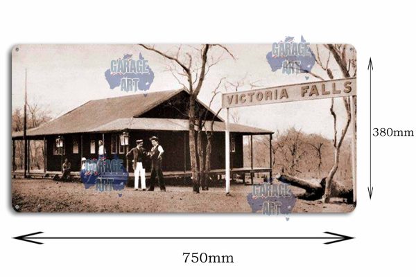 Victoria Falls Station 780mmx380mm Tin Sign freeshipping - garageartaustralia