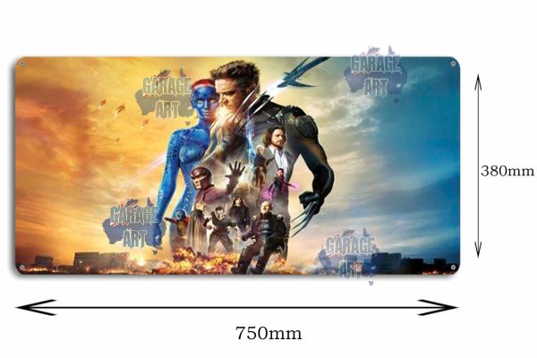 X Men 2 750mmx380mm Tin Sign freeshipping - garageartaustralia