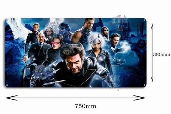 X Men 750mmx380mm Tin Sign freeshipping - garageartaustralia