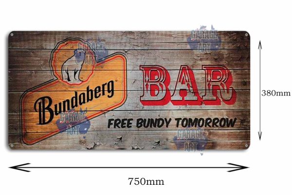 Bundaberg Rum  Bar Sign 750mmx380mm Tin Sign freeshipping - garageartaustralia