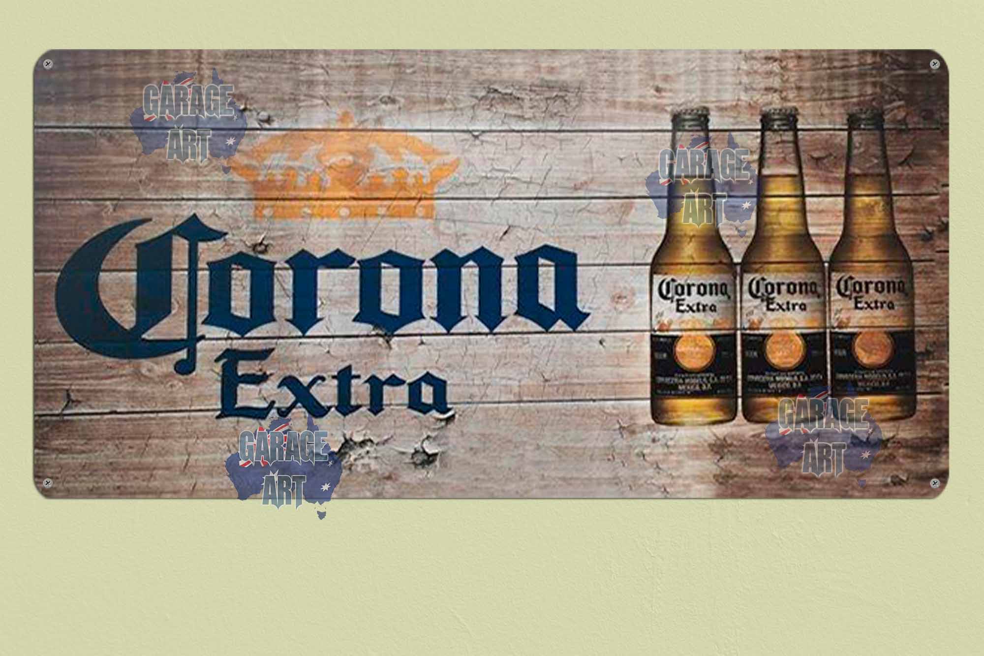 Corona Extra Beer 750mmx380mm Tin Sign freeshipping - garageartaustralia