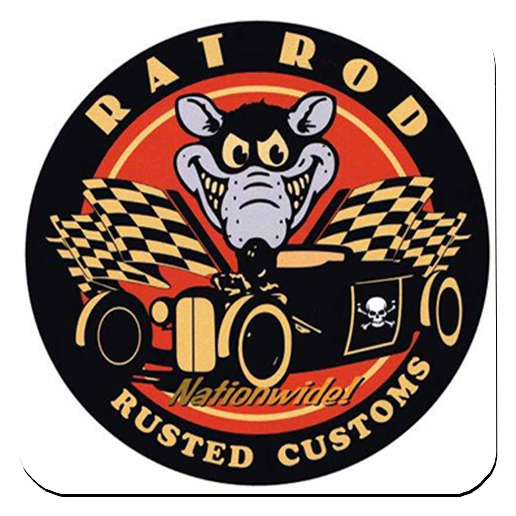 Rusted Rat Rod Coaster freeshipping - garageartaustralia