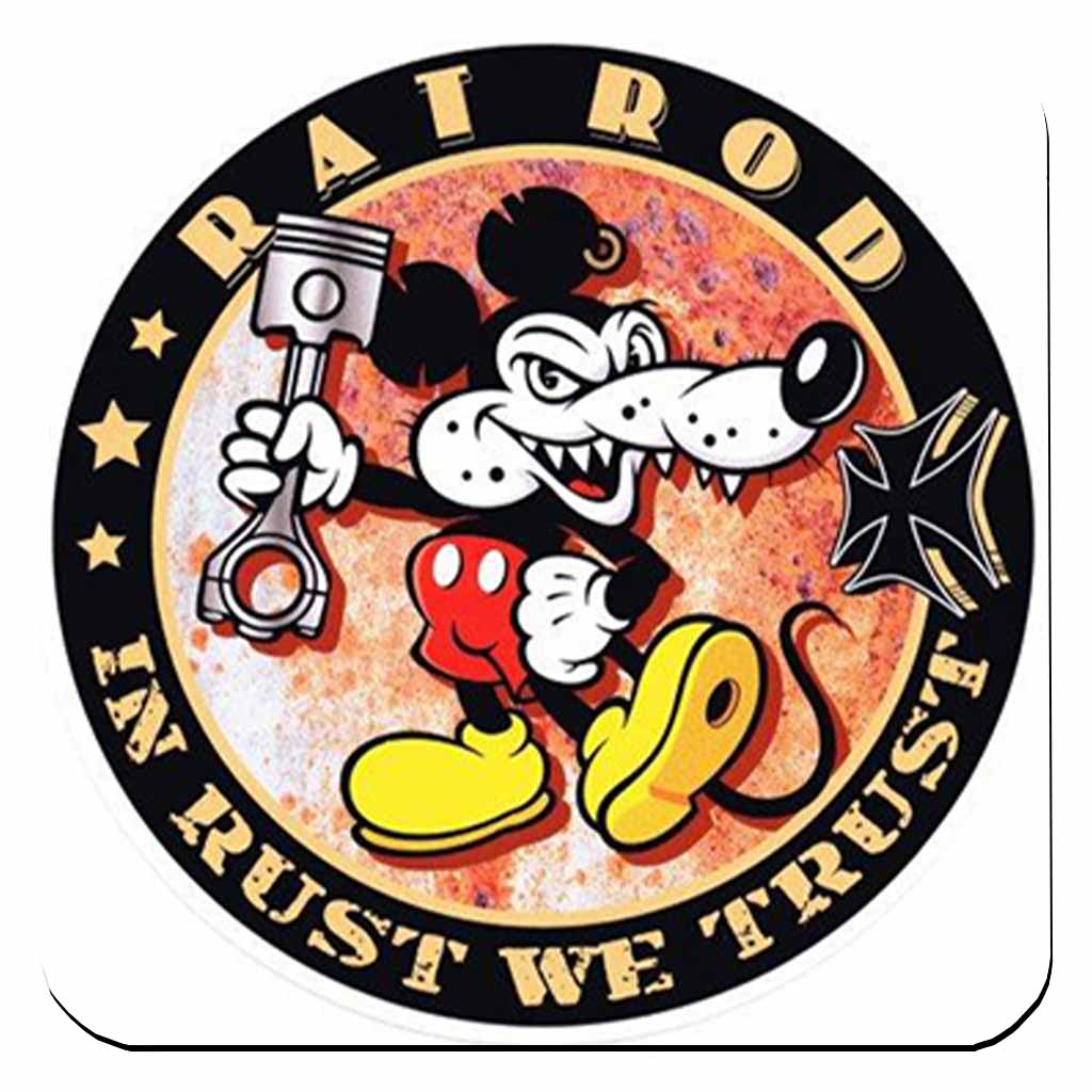 Rat Rod in Rust we Trust Coaster freeshipping - garageartaustralia