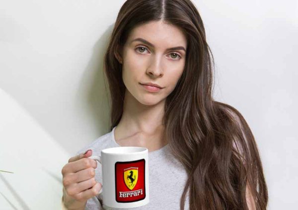 Ferrari Red Logo 11oz Mug freeshipping - garageartaustralia