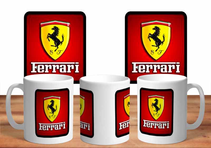 Ferrari Red Logo 11oz Mug freeshipping - garageartaustralia