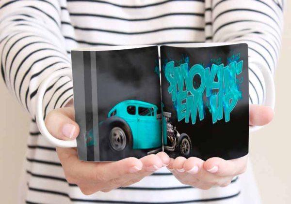 Hot Rod Smokin 11oz Mug freeshipping - garageartaustralia