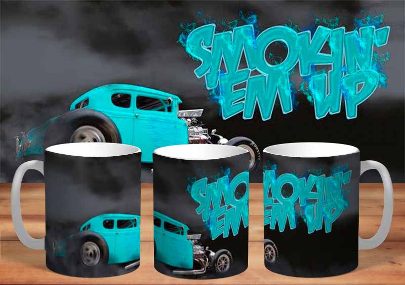 Hot Rod Smokin 11oz Mug freeshipping - garageartaustralia