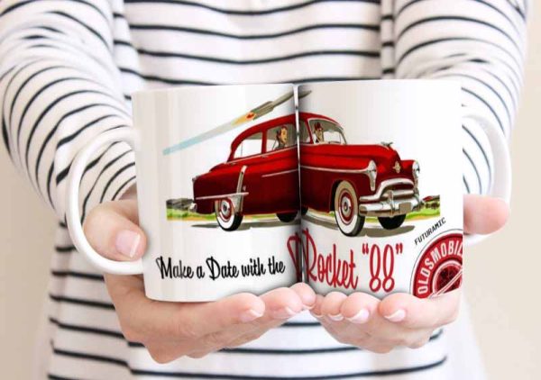 Oldsmobile Rocket 88 11oz Mug freeshipping - garageartaustralia