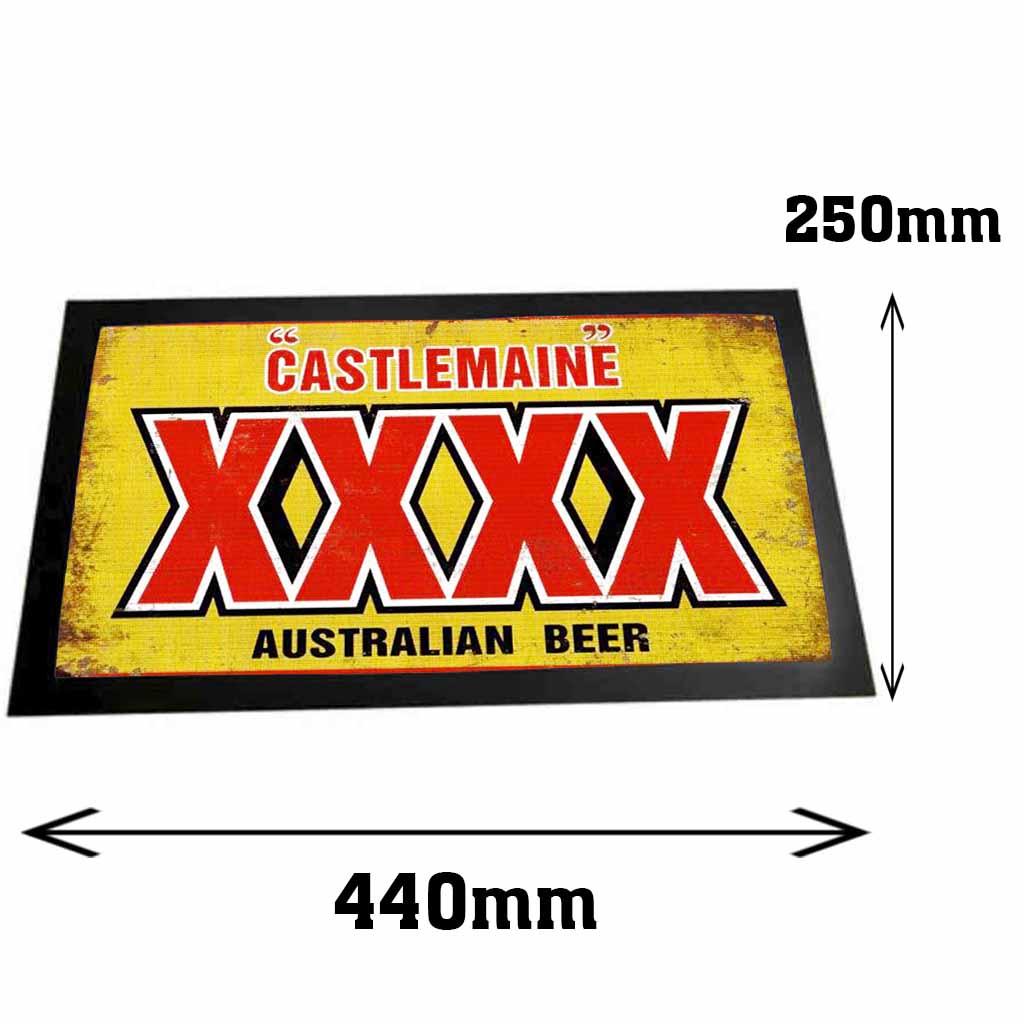 XXXX Castlemaine Beer Logo Rusty Bar Mat Runner freeshipping - garageartaustralia
