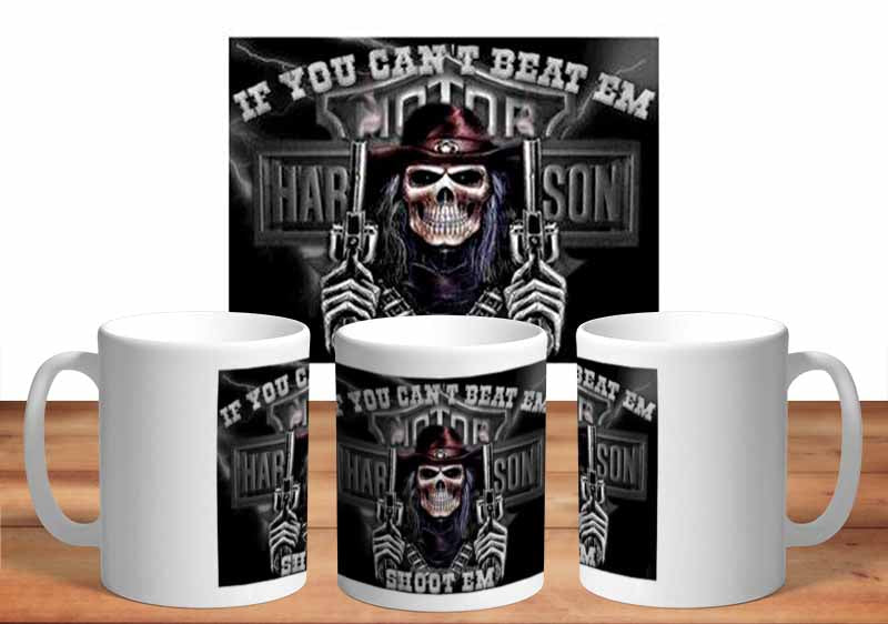 Harley Davidson if You Can't Beat Em 11oz Mug freeshipping - garageartaustralia
