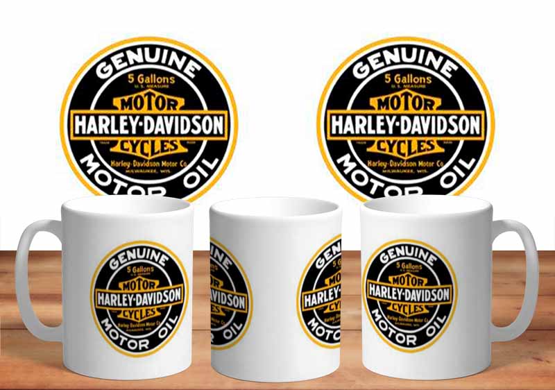 Harley Davidson Motor Oil Logo 11oz Mug freeshipping - garageartaustralia