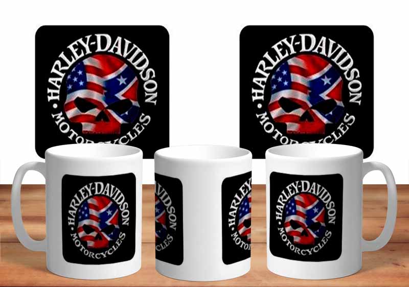 Harley Davidson Motorcycles Skull 11oz Mug freeshipping - garageartaustralia