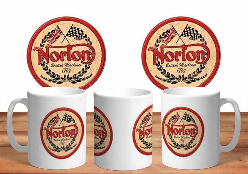 Norton Motorcycles Stressed Logo 11oz Mug freeshipping - garageartaustralia