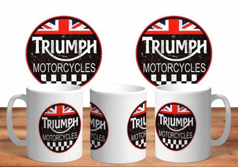 Triumph Circle Stressed Logo 11oz Mug freeshipping - garageartaustralia