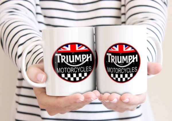 Triumph Motorcycles Oval Logo 11oz Mug freeshipping - garageartaustralia