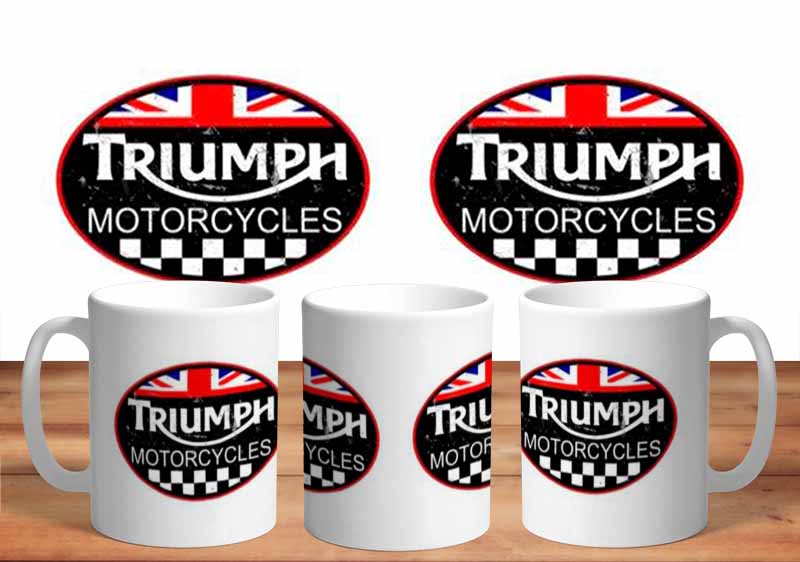 Triumph Motorcycles Oval Logo 11oz Mug freeshipping - garageartaustralia