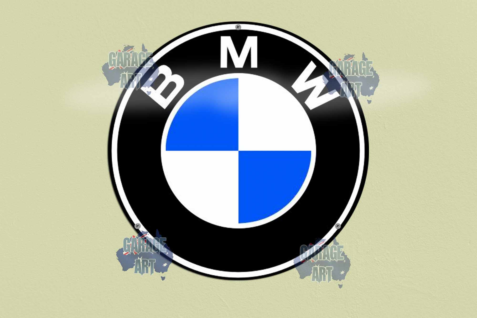 BMW 355mmDia Tin Sign freeshipping - garageartaustralia