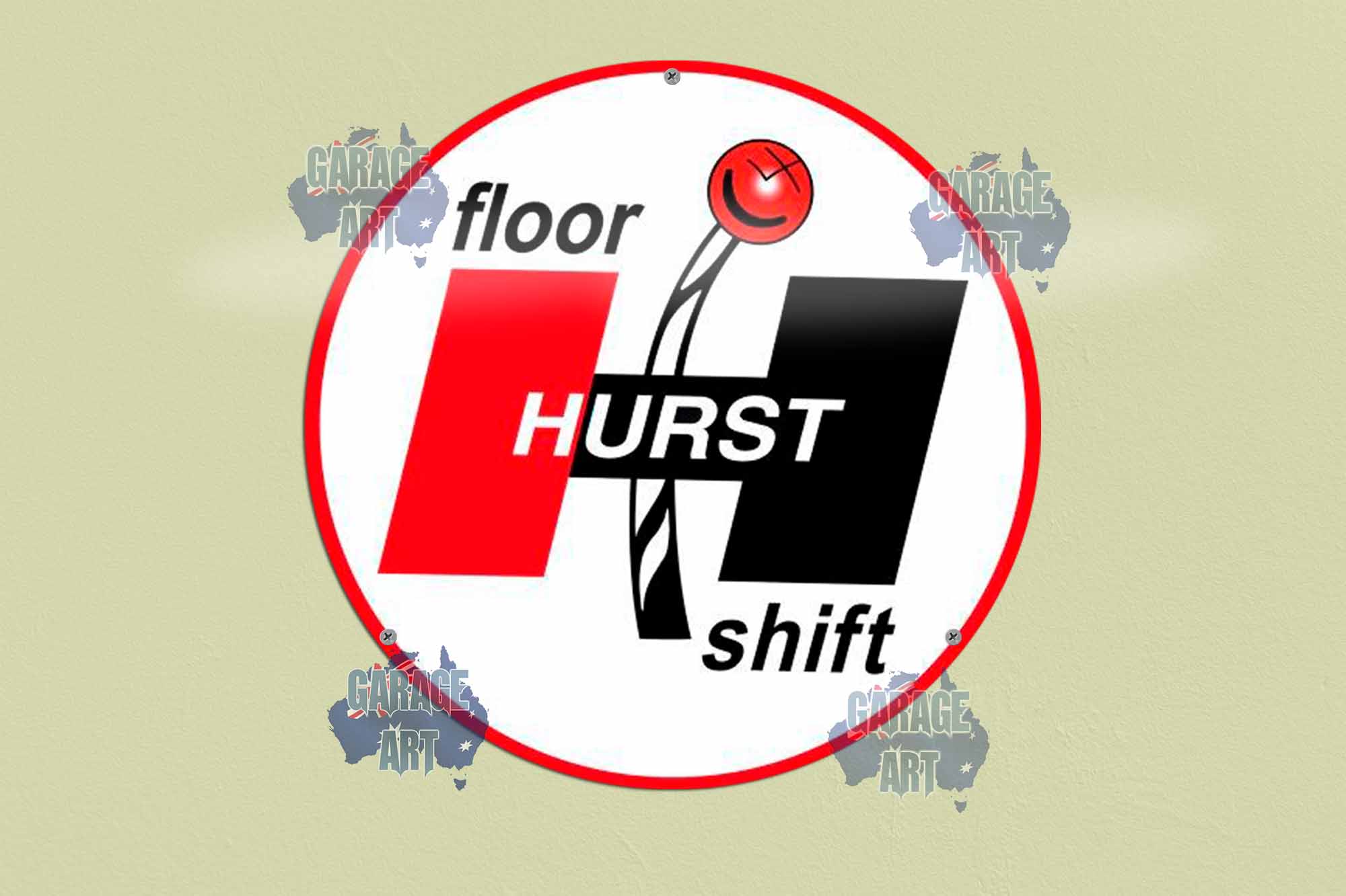 Hurst Shifter355mmDia  Tin Sign freeshipping - garageartaustralia