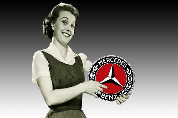 Mercedes Benz 355mmDia Tin Sign freeshipping - garageartaustralia