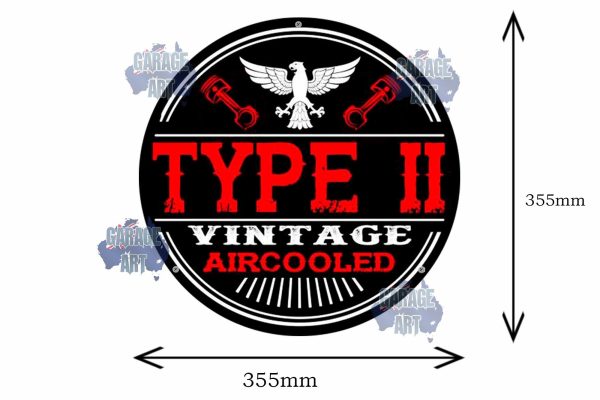 Type 11 Type 11 Vintage Aircooled 355mmDia Tin Sign freeshipping - garageartaustralia