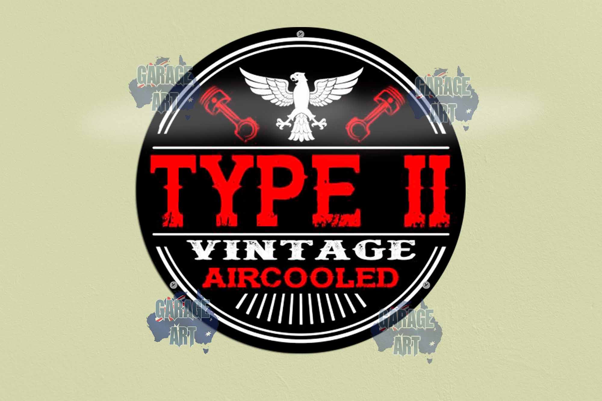Type 11 Type 11 Vintage Aircooled 355mmDia Tin Sign freeshipping - garageartaustralia