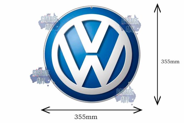 Volkswagen 355mmDia Tin Sign freeshipping - garageartaustralia