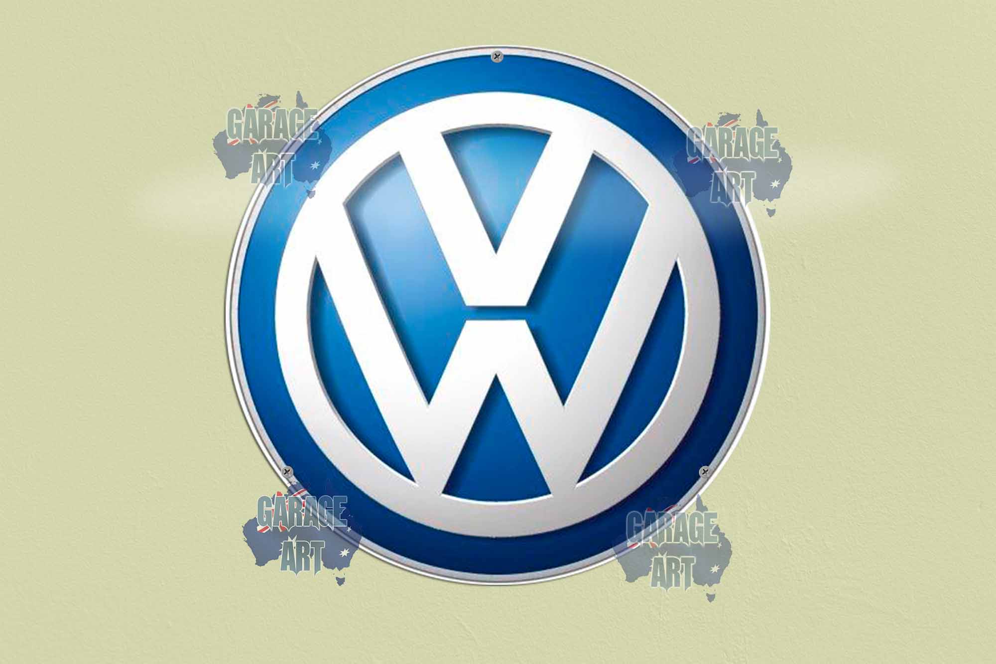 Volkswagen 355mmDia Tin Sign freeshipping - garageartaustralia