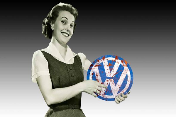 Volkswagen Logo Rusty 355mmDia Tin Sign freeshipping - garageartaustralia