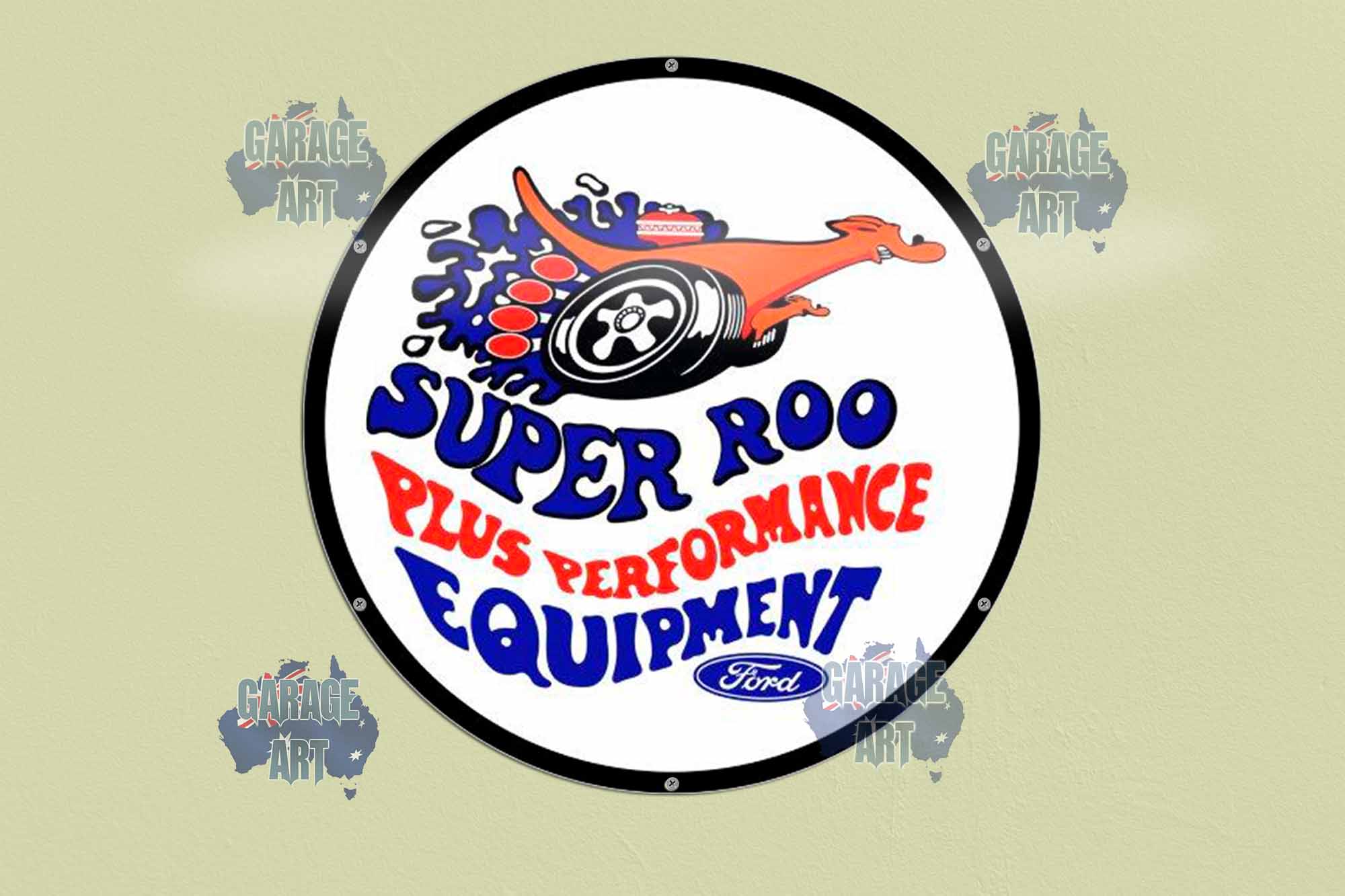 Ford Super Roo 560Dia Tin Sign freeshipping - garageartaustralia