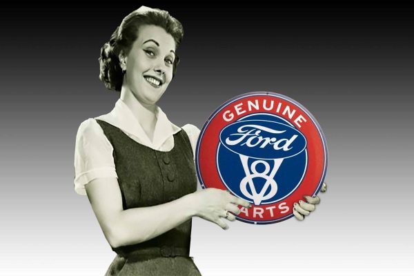 Genuine Ford V8 560Dia Tin Sign freeshipping - garageartaustralia
