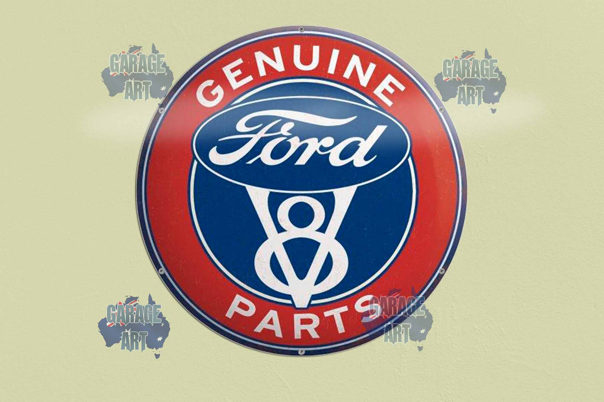 Genuine Ford V8 560Dia Tin Sign freeshipping - garageartaustralia