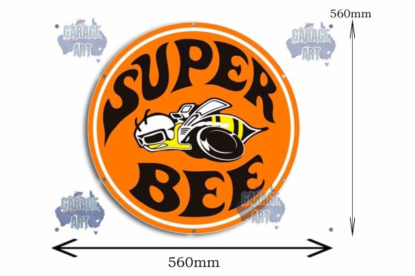 Mopar Super Bee 560Dia Tin Sign freeshipping - garageartaustralia