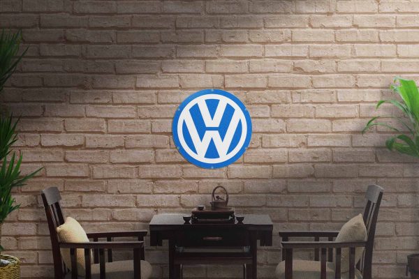 VW Logo 560Dia Tin Sign freeshipping - garageartaustralia