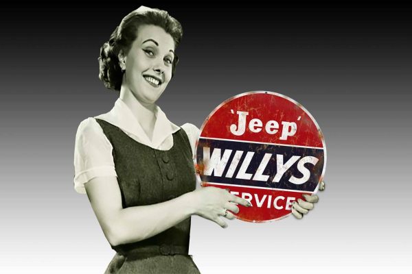 Willy's Jeep 560Dia Tin Sign freeshipping - garageartaustralia