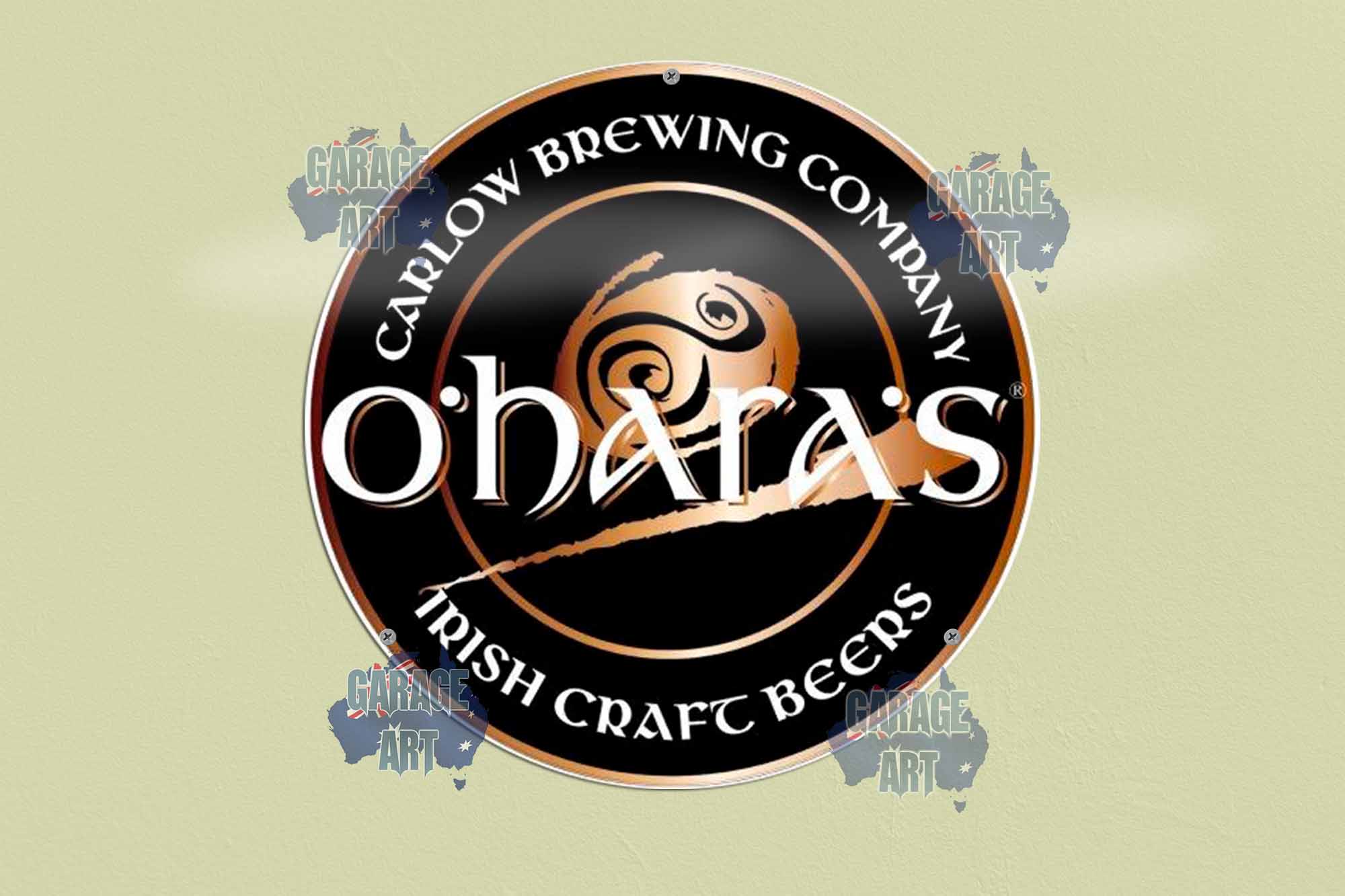 O'Hara's Irish Craft Beer Tin Sign 355mmDIa Tin Sign freeshipping - garageartaustralia