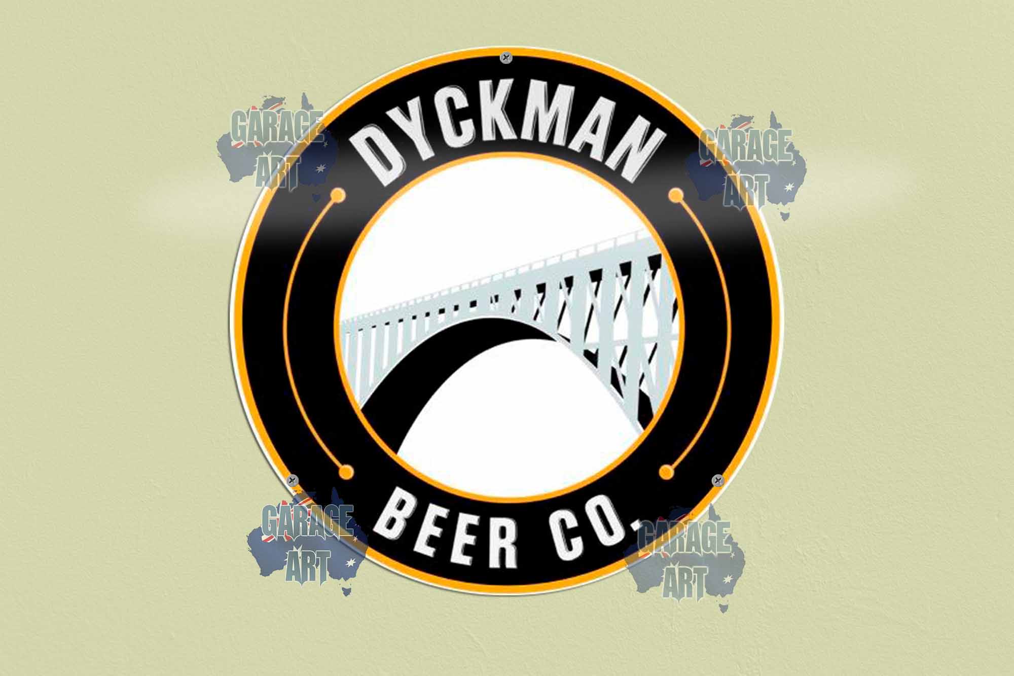 Dyckman Beer Company Tin Sign 355mmDIa Tin Sign freeshipping - garageartaustralia