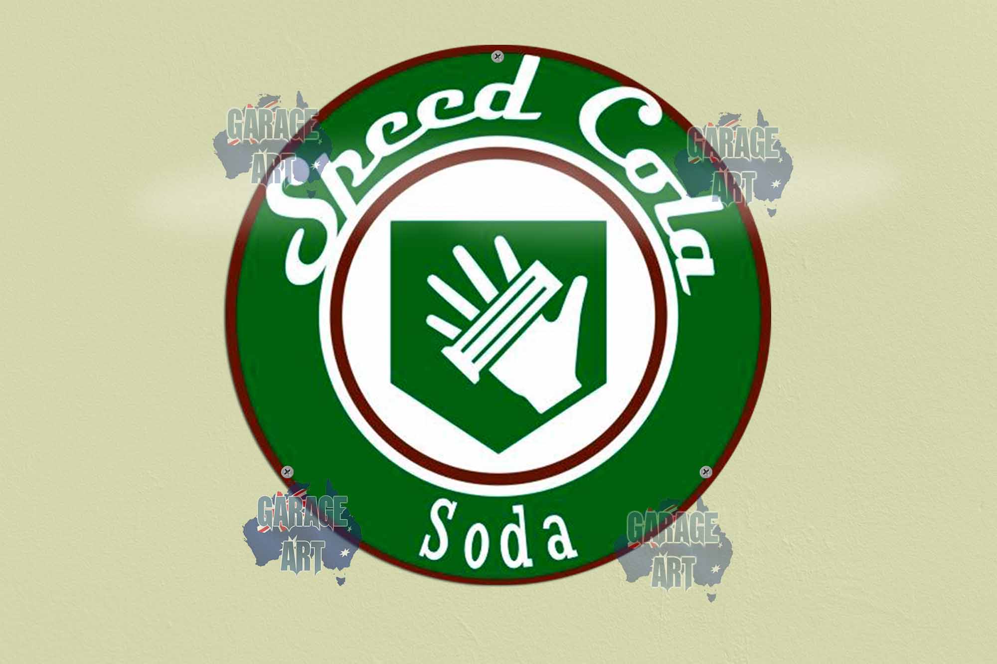 Speed Cola Soda 355mmDIa Tin Sign freeshipping - garageartaustralia