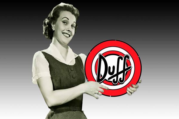 Duff  Beer Logo 560Dia Tin Sign freeshipping - garageartaustralia