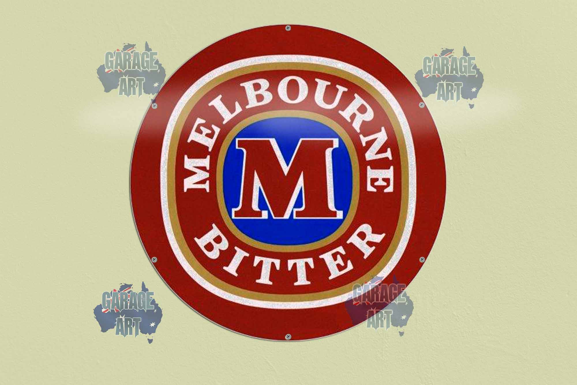 Melbourne Bitter Old Logo 560Dia Tin Sign freeshipping - garageartaustralia