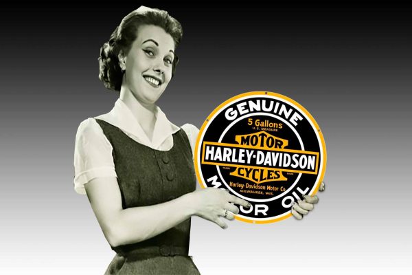 Harley Davidson Motor Oil Logo 560Dia Tin Sign freeshipping - garageartaustralia