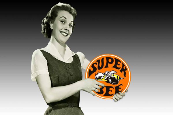 Super Bee Orange 355mmDia Tin Sign freeshipping - garageartaustralia