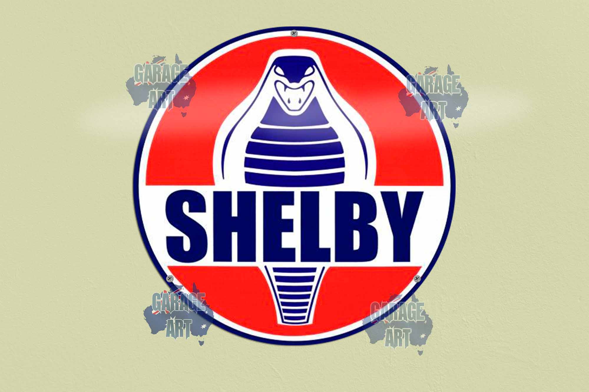 Shelby Red 355mmDIa Tin Sign freeshipping - garageartaustralia